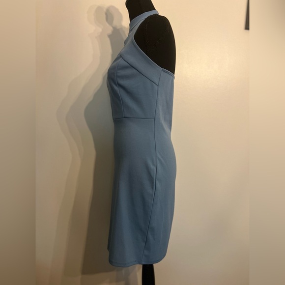 Charlotte Russe Blue Halter Dress Size M - Picture 4 of 11
